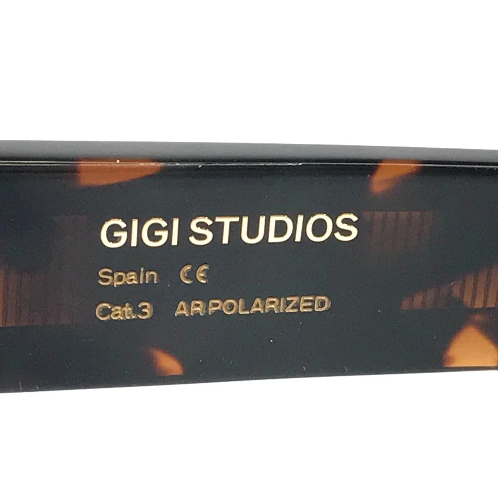 Gigi Studios Sunglasses MAGNO 6851/2 Dark Tortoise Frames Green Polarized Lenses